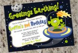 Alien Birthday Invitations Alien Birthday Party Invitations Space Alien Outer Space