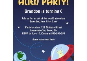 Alien Birthday Invitations Alien Party Invitation for Kids Birthday Parties