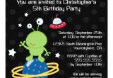 Alien Birthday Invitations Outerspace Alien Boy S Birthday Party Invitation