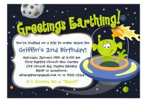 Alien Birthday Invitations Space Alien Party Invitation Outer Space Planets