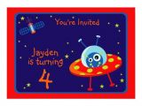 Alien Birthday Party Invitations Alien Spaceship Birthday Party Invitation Zazzle