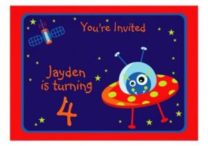 Alien Birthday Party Invitations Alien Spaceship Birthday Party Invitation Zazzle