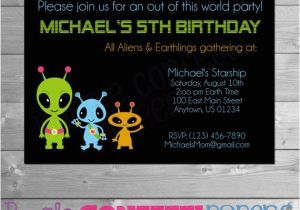 Alien Party Invitations Alien Birthday Invitation Alien Party Out Of This World