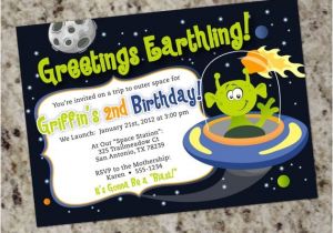 Alien Party Invitations Alien Birthday Party Invitations Space Alien Outer Space