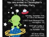 Alien Party Invitations Outerspace Alien Boy 39 S Birthday Party Invitation Zazzle