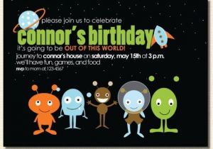 Alien Party Invitations Space Aliens Birthday Party Invitation You Print