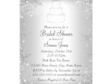 All White Bridal Shower Invitations Monogram Wedding Cake Silver Bridal Shower Invite
