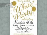All White Party Invitation Wording White Party Invitation Printable White Gold Black Tie