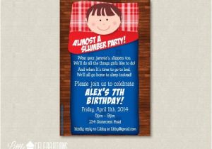 Almost Sleepover Party Invitations Boys Almost A Slumber Party Birthday by Littlecelebrations
