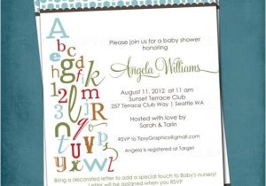 Alphabet Baby Shower Invitations 10 Best Alphabet Bridal Shower Images On Pinterest