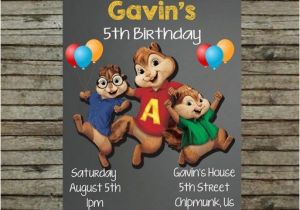 Alvin and the Chipmunks Birthday Invitations This Listing is for A Personalized Birthday Invitation