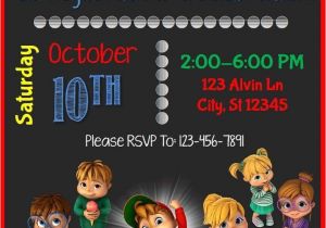 Alvin and the Chipmunks Birthday Party Invitations 99 Best Slg Invitations Images On Pinterest