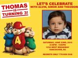 Alvin and the Chipmunks Birthday Party Invitations Alvin and the Chipmunk Custom Birthday Invitation