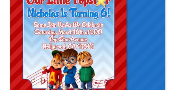Alvin and the Chipmunks Birthday Party Invitations Eccentric Designs by Latisha Horton Alvin and the