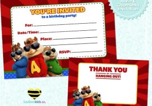 Alvin and the Chipmunks Birthday Party Invitations Free