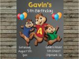 Alvin and the Chipmunks Birthday Party Invitations This Listing is for A Personalized Birthday Invitation