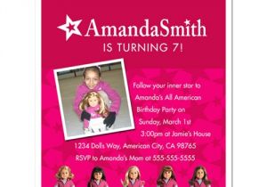 American Girl Doll Party Invitations 8 American Girl Doll Birthday Party Personalized