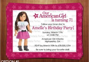 American Girl Doll Party Invitations American Girl Doll Birthday Party Invitations