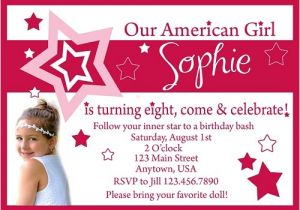 American Girl Doll Party Invitations American Girl Doll Birthday Party Invitations