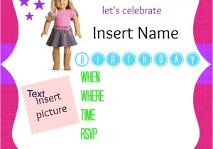 American Girl Party Invitation Template Free American Girl Party Invitations American Girl Ideas