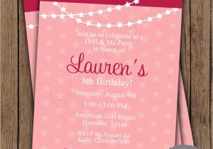 American Girl Party Invitations Free Printable American Girl Doll Birthday Party Invitation Digital by