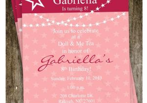 American Girl Party Invitations Free Printable American Girl Doll Birthday Party Invitation Digital by