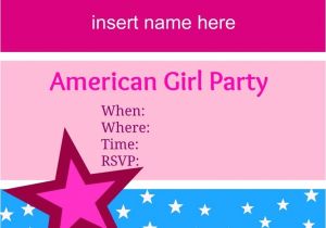 American Girl Party Invitations Free Printable American Girl Party Invitations • American Girl Ideas