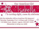 American Girl Party Invitations Free Printable June 2014