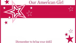 American Girl Party Invitations Free Printable June 2014
