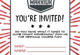 American Ninja Warrior Birthday Invitation Template American Ninja Warrior Birthday Party Wit Wandermn
