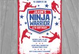 American Ninja Warrior Birthday Invitation Template American Ninja Warrior Invitation Ninja Warrior Invite