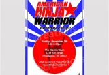 American Ninja Warrior Birthday Invitation Template Ninja Warrior Invitations Ninja Warrior Party Ninja