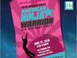 American Ninja Warrior Birthday Invitations Free Girl American Ninja Warrior Invitations American Ninja