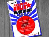 American Ninja Warrior Birthday Party Invitations American Ninja Warrior Birthday Party Invitations by