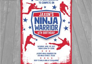 American Ninja Warrior Party Invitations American Ninja Warrior Invitation Ninja Warrior Invite