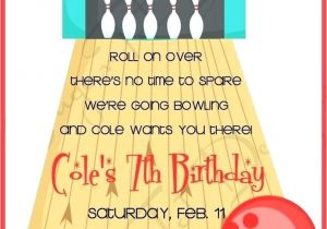 Amf Bowling Party Invitations Amf Bowling Birthday Invitations Red and Blue Invitation 1