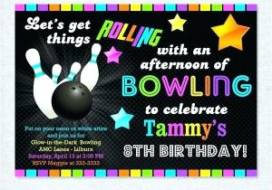 Amf Bowling Party Invitations Bowling Birthday Party Invitations Articleblog Info