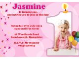 An Invitation Card for A Birthday Party 1st Birthday Invitations Girl Free Template Baby Girl S