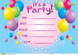 An Invitation Card for A Birthday Party Birthday Invitation Cards