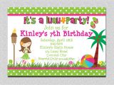 An Invitation for A Birthday Party Luau Birthday Invitation Luau Birthday Party Invitation