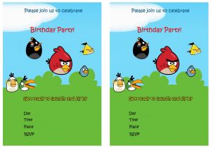 Angry Birds Birthday Party Invitation Template Free 6 Best Of Angry Birds Printable Invitations Free