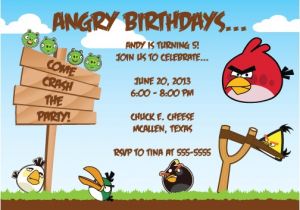 Angry Birds Birthday Party Invitation Template Free Birthday Invitations Angry Bird Invitations Templates