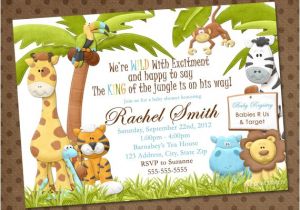 Animal themed Birthday Party Invitation Wording Baby Shower Invitations Free Printable Safari theme Baby