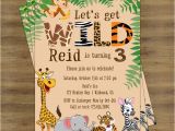 Animal themed Birthday Party Invitation Wording Safari Birthday Invitation Jungle Birthday Invitation
