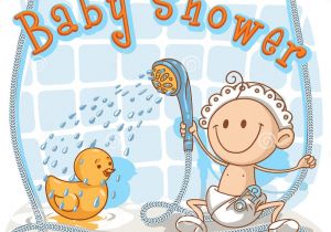 Animated Baby Shower Invitations Baby Shower Cartoon Invitation Stock Vector Image