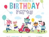 Animated Party Invitations 38 Kids Birthday Invitation Templates Psd Ai Free