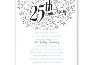 Anniversary Party Invitation Template forever Filigree 25th Anniversary Invitation Invitations