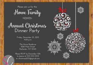 Annual Holiday Party Invitation Template Annual Christmas Dinner Party Invite Celebration Holiday
