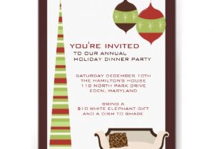 Annual Holiday Party Invitation Template Annual Holiday Dinner Party Invitations 5 Quot X 7 Quot Invitation