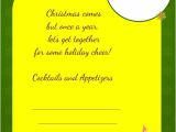 Annual Holiday Party Invitation Template Christmas Invitation Template and Wording Ideas
